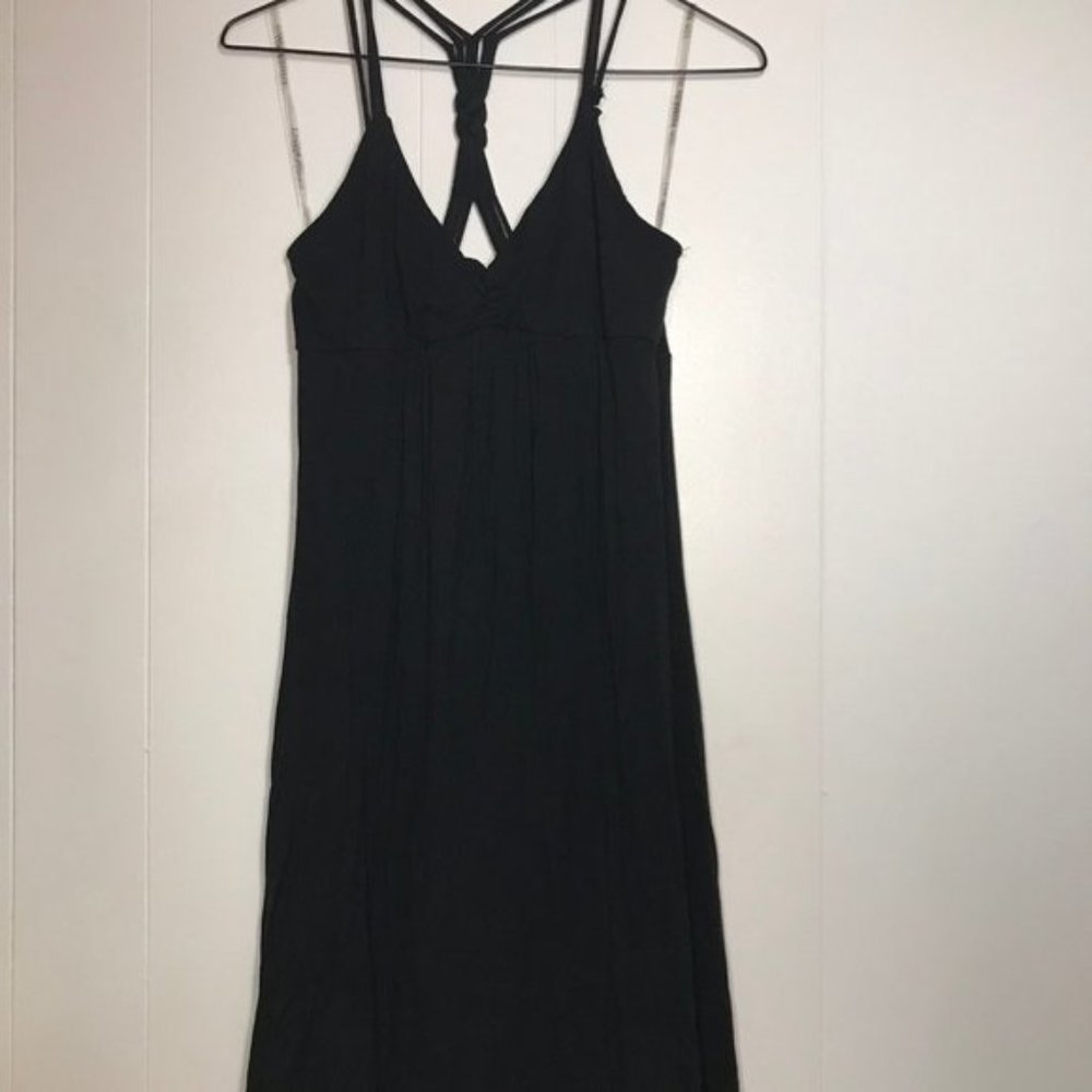 Black Swing Dress- Braided Spaghetti Straps